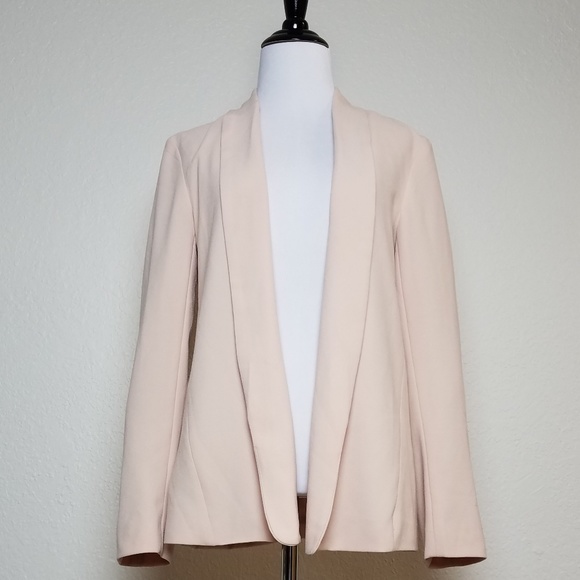 h&m blush blazer